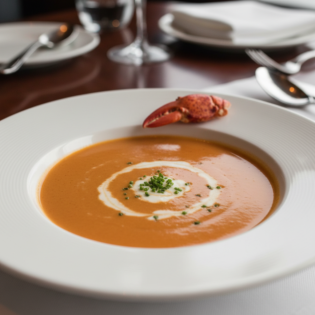 Velvet Bisque - lobster bisque with crème fraîche